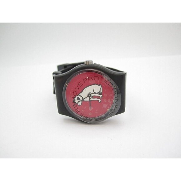 Vtg Women RCA Dog Quartz WR Analog 32mm Dial Round Watch (G691) \